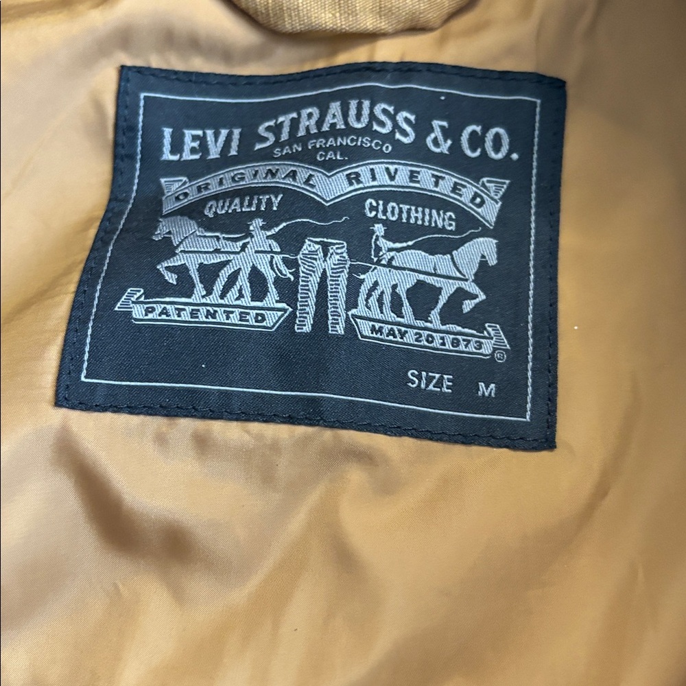 Levi's NWT Canvas Barn Jacket Medium Tan Corduroy Chore Coat - Picture 11 of 12